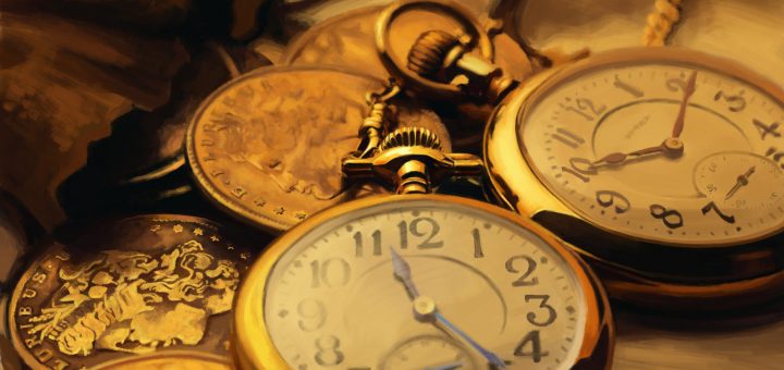 Relógios que apresentam a ideia de tempo